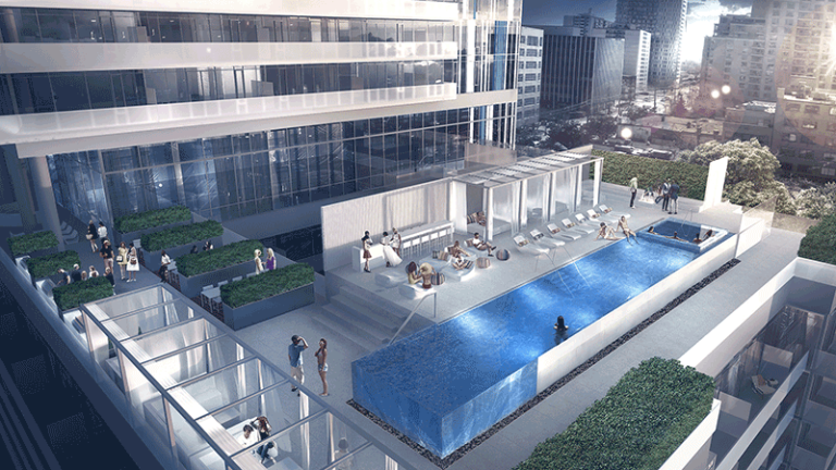 150 Redpath Condos outdoor pool and amenity deck at 161 Roehampton photo