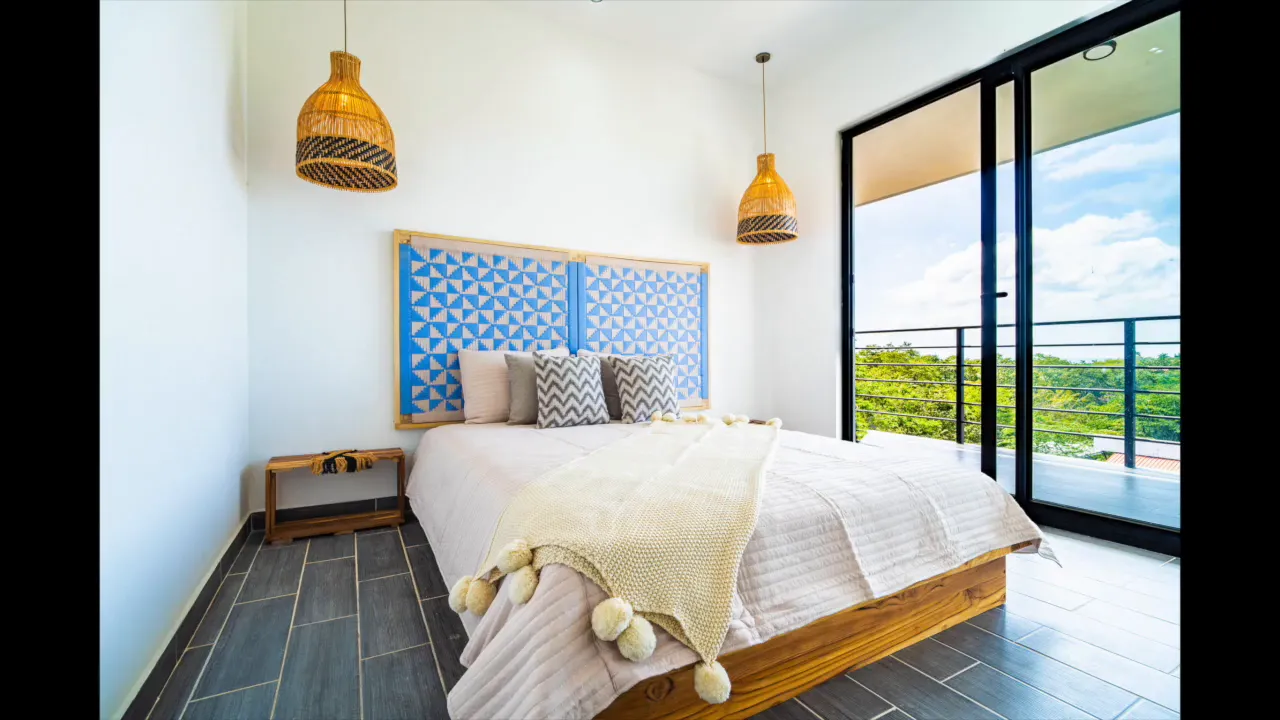One of the cozy bedrooms