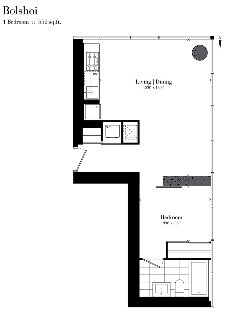 224 KING ST WEST - ONE BEDROOM 550 SQ FEET - CONTACT YOSSI KAPLAN