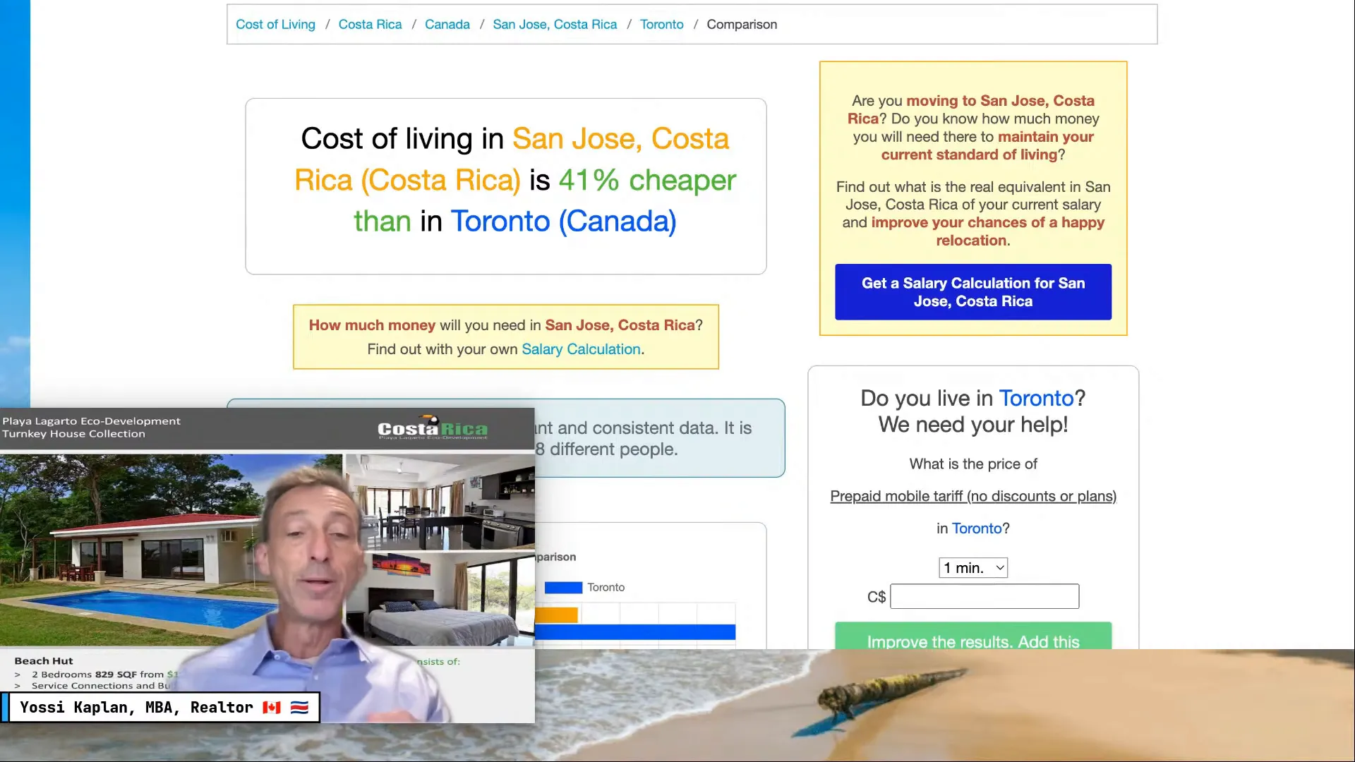 Recap of cost of living comparison