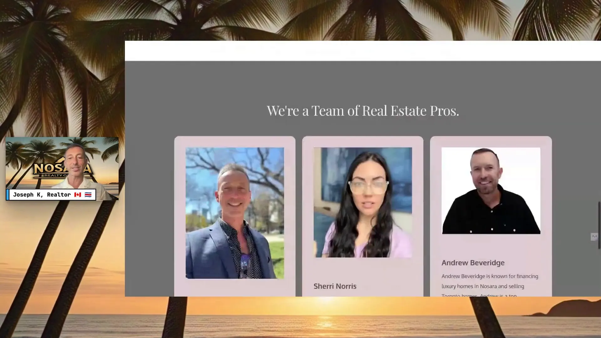 Nosara Realty Group team and contact information
