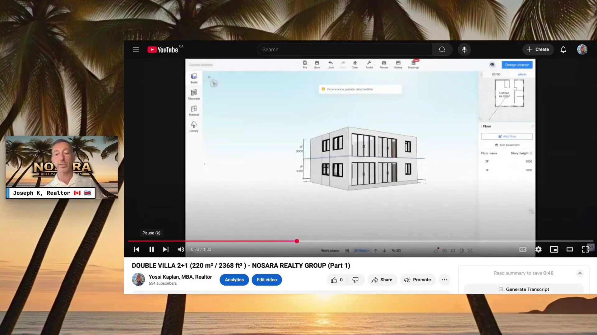 Adding a second floor to create a double Airbnb villa
