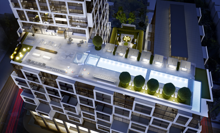 Art Shoppe Condos rooftop terrace and luxury infinity pool at 2131 Yonge photo