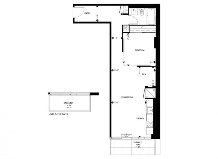 condos-for-sale-at-297-college-st-floorplan-one-bed-661-sq-ft-contact-yossi-kaplan