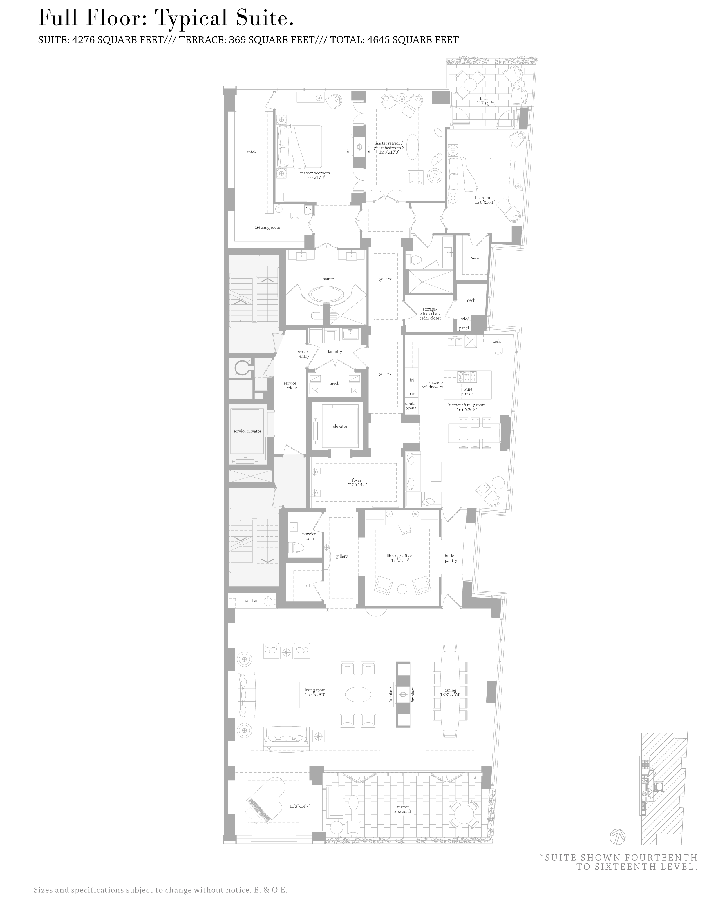 MUSEUM HOUSE FLOORPLANS - FULL FLOOR 4,200 SQ FT