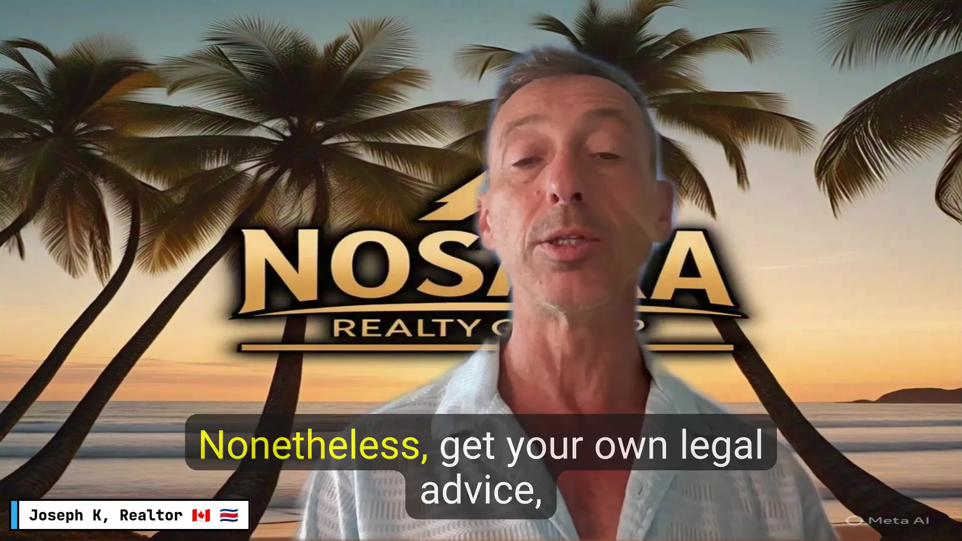 Disclaimer about legal and financial advice for real estate