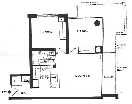 BOHEMIAN EMBASSY - TWO BEDROOM FOR RENT 790 SQ FT