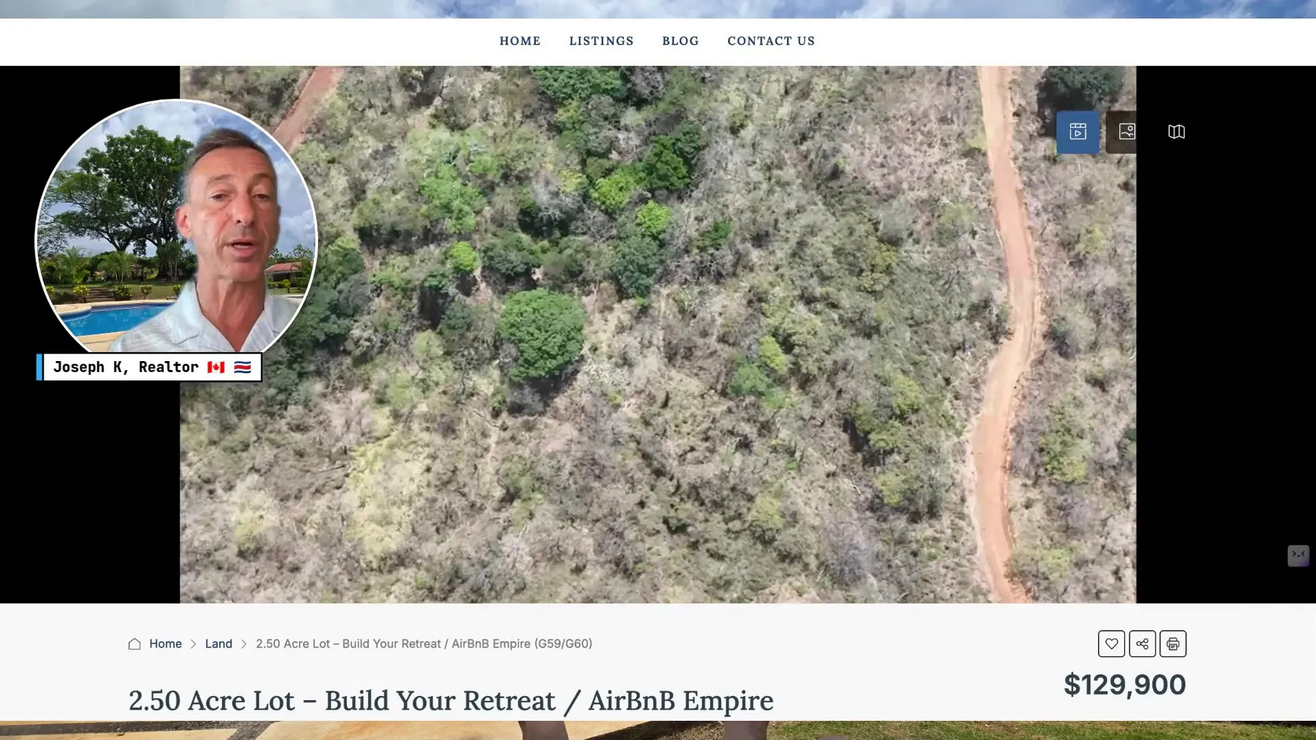 Drone video showcasing Playa Lagarto property