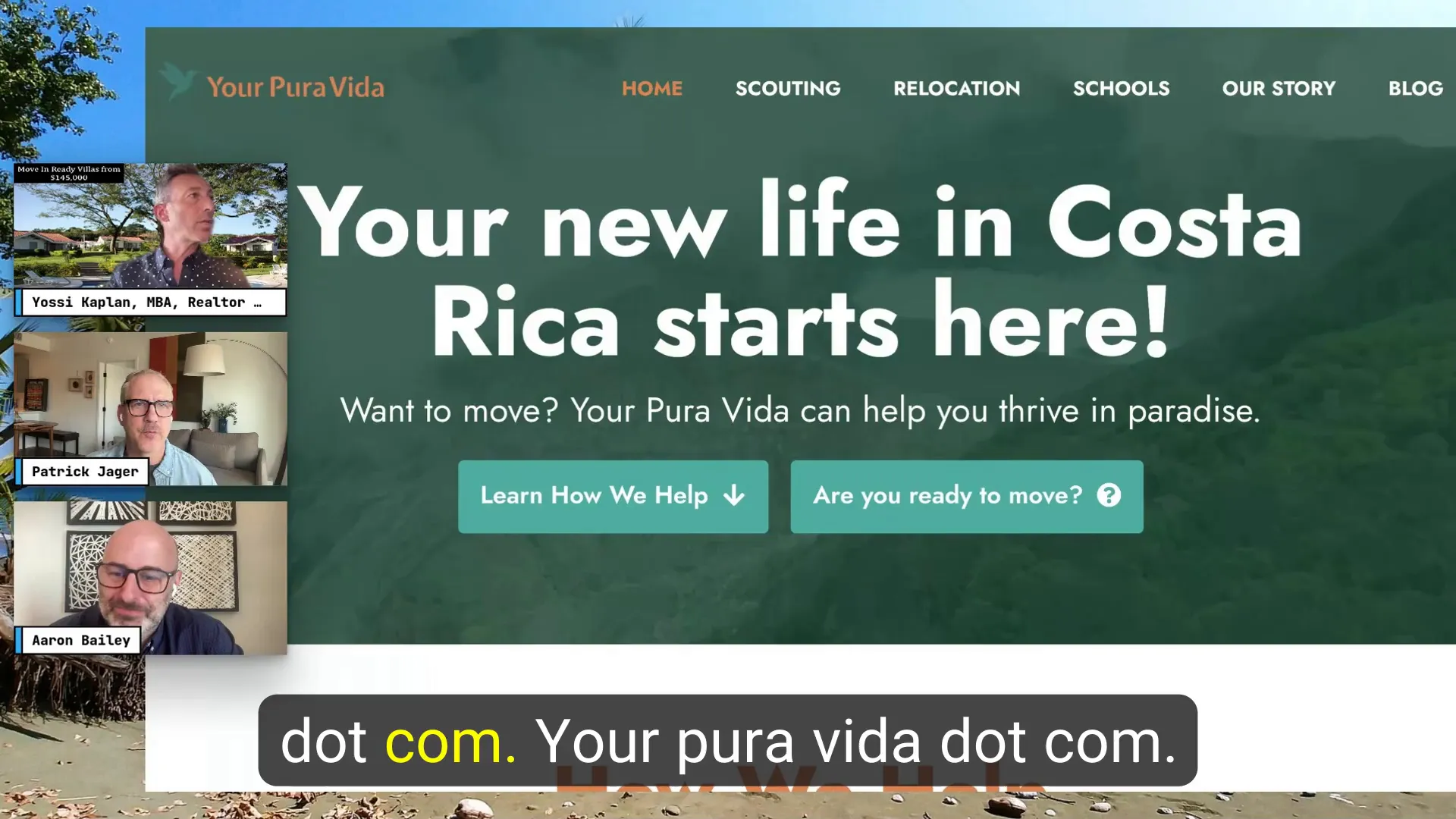 Your Pura Vida team offering relocation services for Canadians