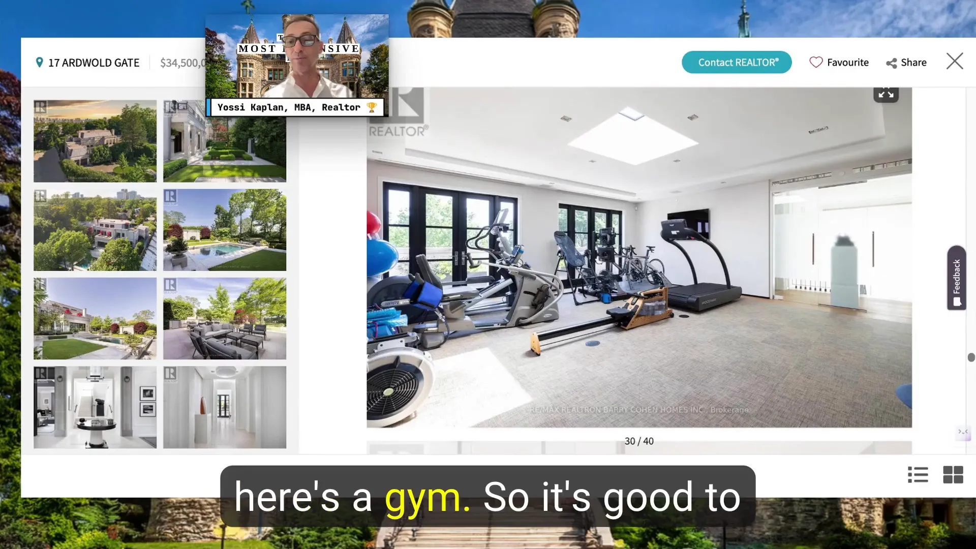 Gym and sauna area for wellness