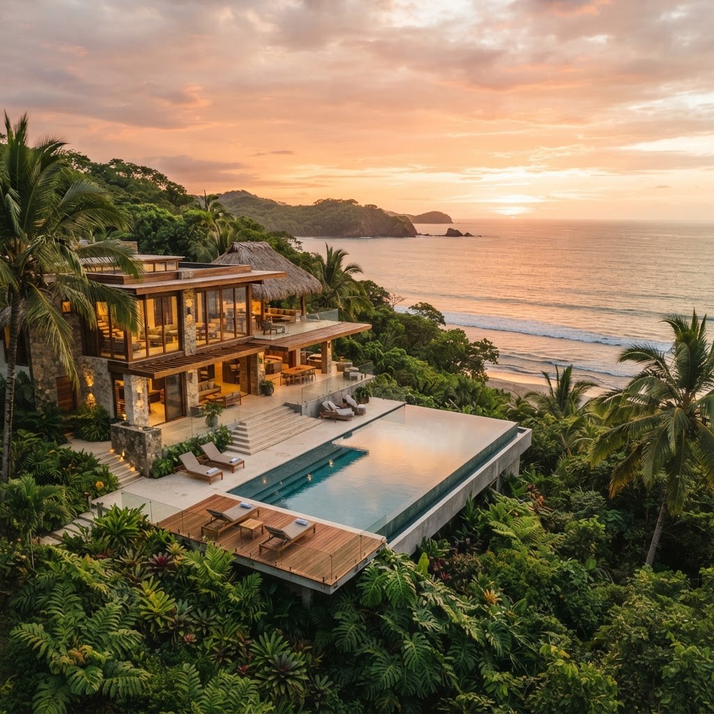 Beachfront villa with infinity pool in Nosara, Costa Rica