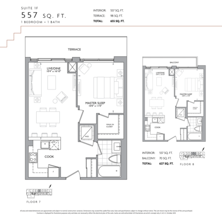 223 ST CLAIR W - ONE BED FOR SALE 557 SQ FT