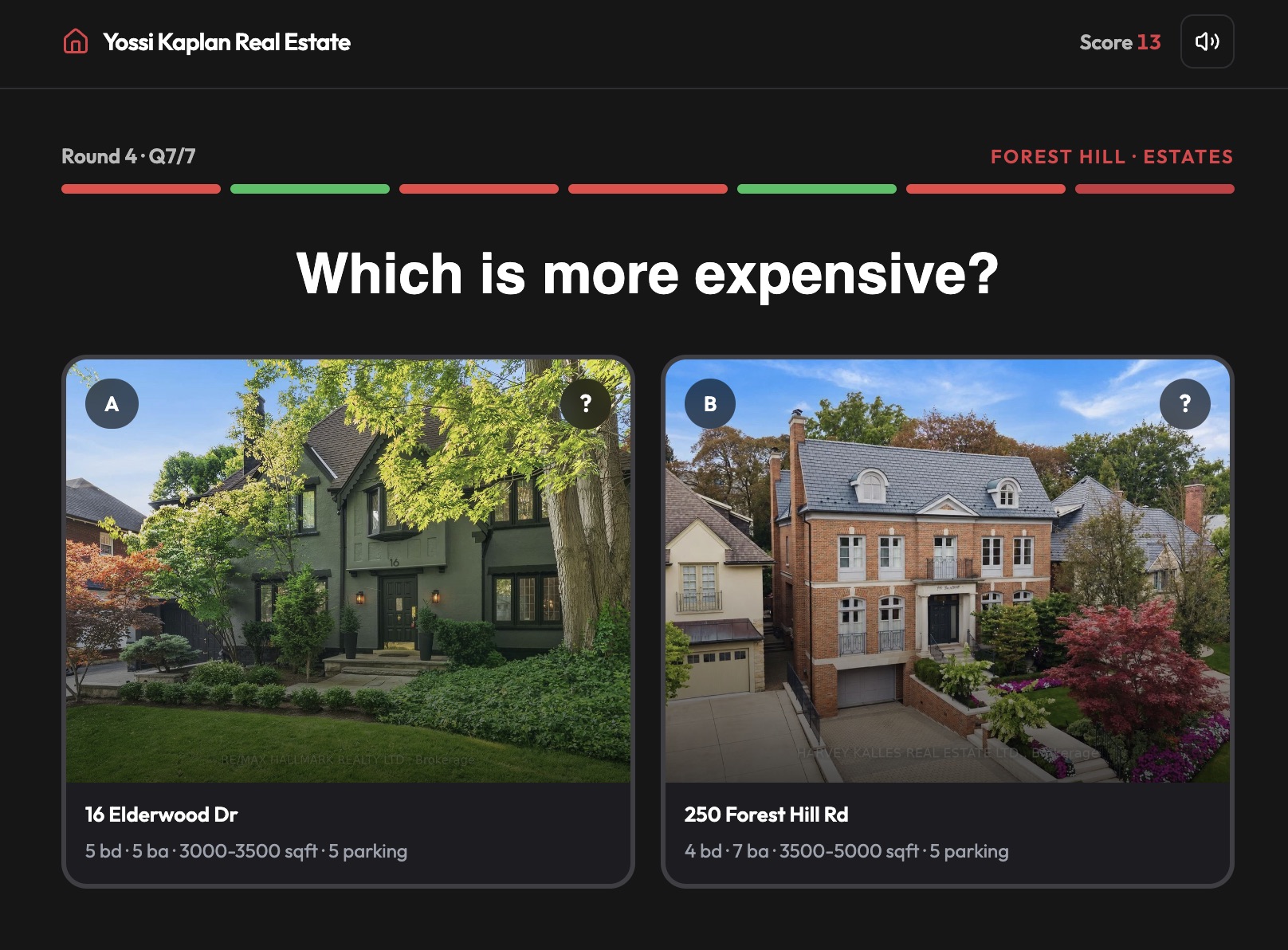 Which is more expensive? Toronto real estate guessing game